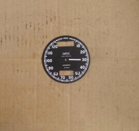 Tachometer Ziffernblatt Plastik Smiths 10-120 mpH