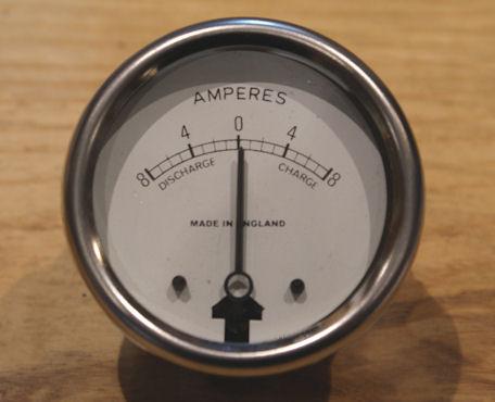 Amperemeter/Ammeter Lucas Nachbau 6V 2"
