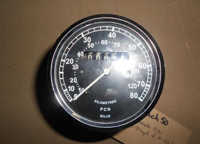 Tachometer PCN 5-80 mph / 10-120 km/h