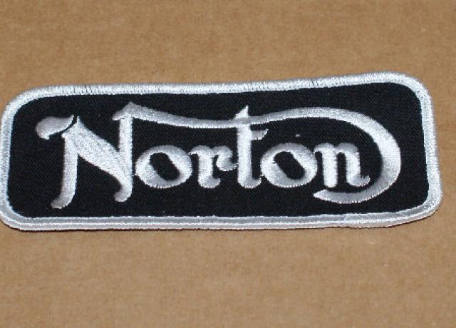 Norton Aufnäher (silber/schwarz)