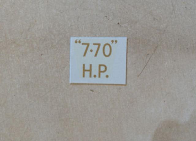 BSA "7.70" H.P. Abziehbild für Nummertafel hinten 1927-31