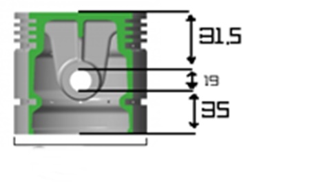 BSA Kolben M20 +040. 83.0mm