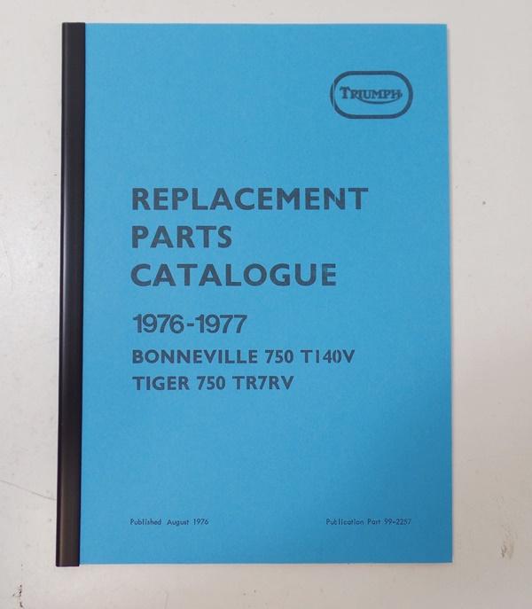 Triumph Bonneville Tiger 197677 Replacement Parts Catalogue Copy