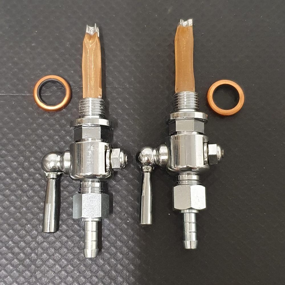 Petrol Taps 2 pieces Triumph Bonneville T120 Pre unit and competition Motorcycles / Pair incl
