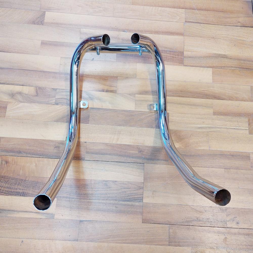 Triumph T140 Exhaust Pipes Pair with Balance Pipe BRITISH Only