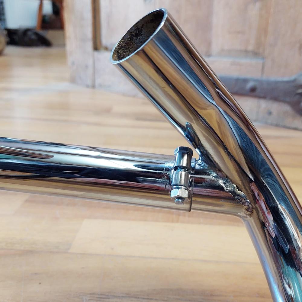 Triumph T140 Exhaust Pipes Pair with Balance Pipe BRITISH Only