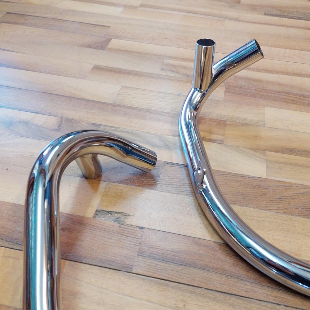 Triumph T140 Exhaust Pipes Pair 1 3/8" BRITISH Only Austria