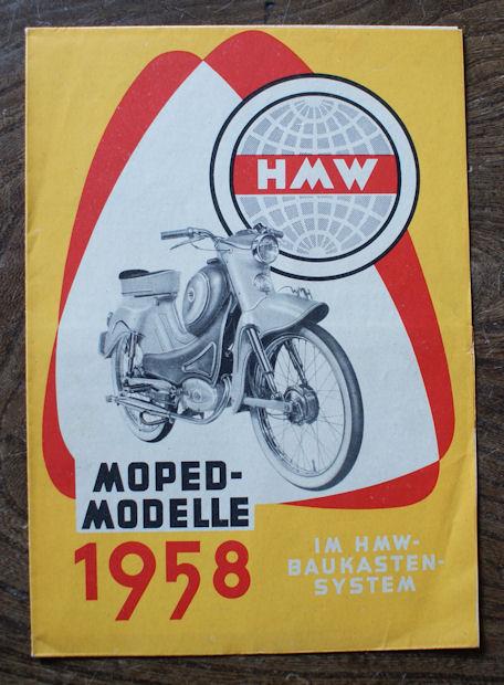 HMW Moped-Modelle 1958 im HMW Baukasten System, Prospekt