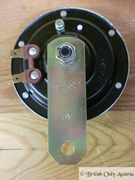 Horn 6 V 100 mm Diam. chromed with Grill | BRITISH Only Austria