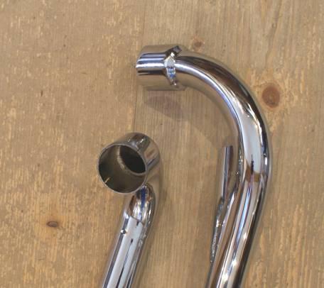 Triumph T140 1973-79 Push In Balanced Exhaust Pipes NEW