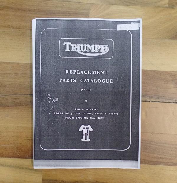 Triumph Replacement Parts Catalogue No. 10 1968 Kopie BRITISH Only