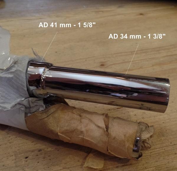 Norton 750cc Commando Fastback Exhaust Pipes 1 3/8" 1968 /Pair