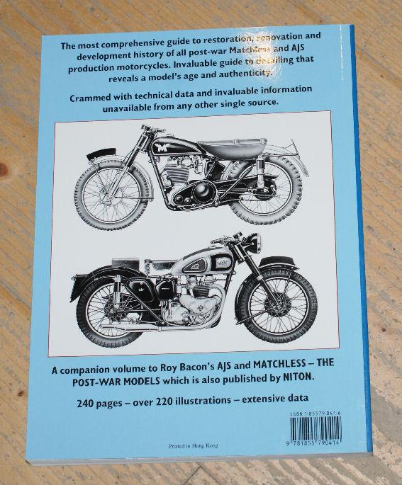 Matchless & AJS Restoration Guide by Roy Bacon All Post War Road