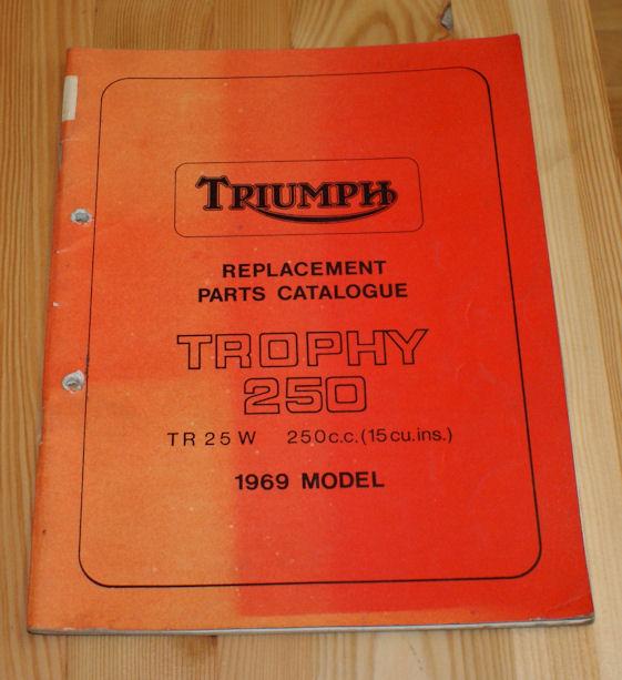 Triumph Replacement Parts Catalogue, Teilebuch 1969 BRITISH Only