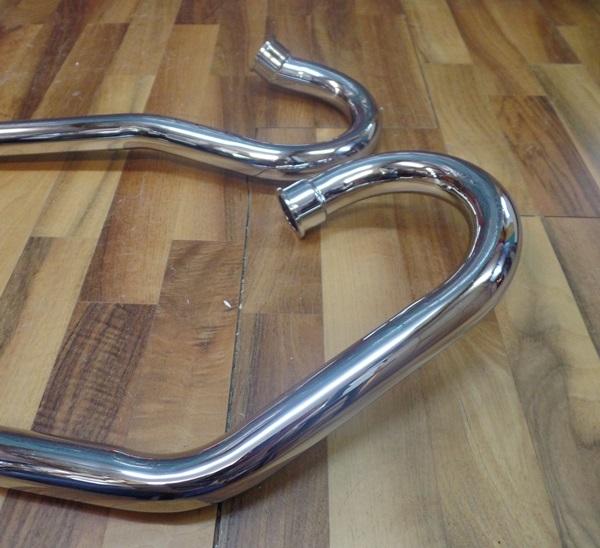 Norton Commando S Exhaust Pipes Highlevel Left Hand Chrome/Pair