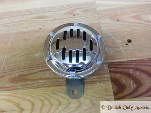 Horn 6 V 100 mm Diam. chromed with Grill