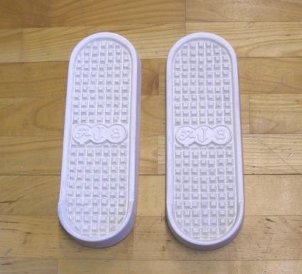 AJS Footboard Rubbers White /Pair