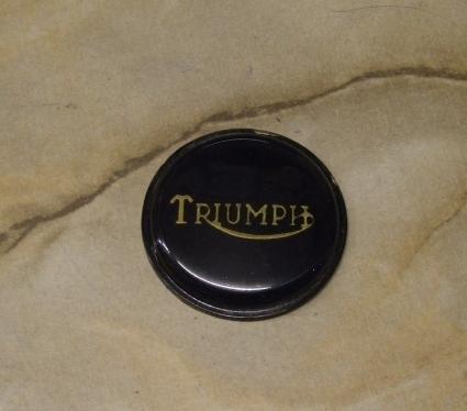 Triumph Petrol Tank Grommet Badge Black/Gold 
