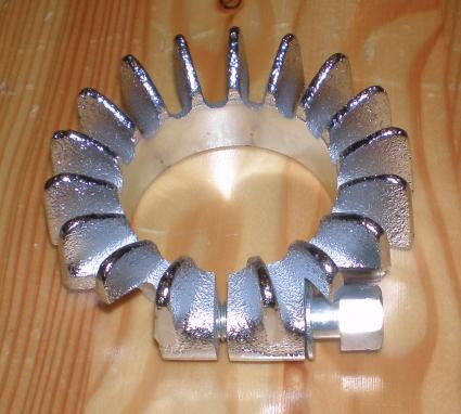 Triumph 650cc Finned Clip with Bolt and Washer  1 3/4"