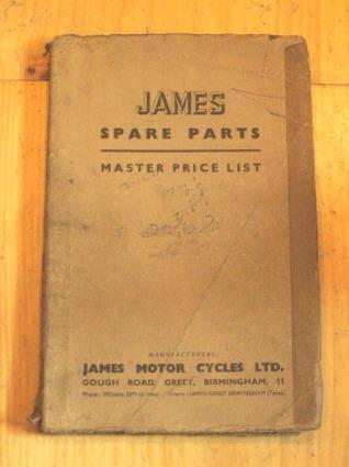 James Spareparts Master Price List