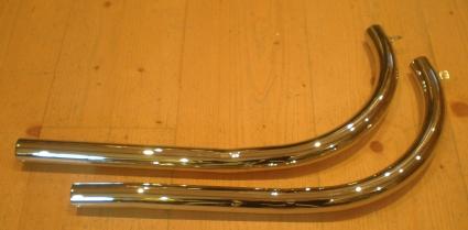 BSA Sloper Exhaust Pipes 500cc OHV  09/1929-1935 /Pair 1 5/8"