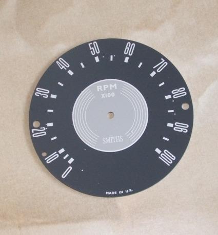 Smiths.  Revcounter Face.  0-10000 rpm