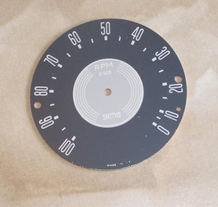 Revcounter/Tacho Face Plastic Smiths 0-10.000 rpm