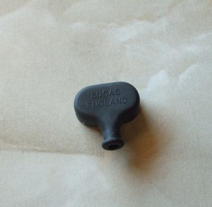 Rubber Cover for early Dynamo wires marked "Lucas"