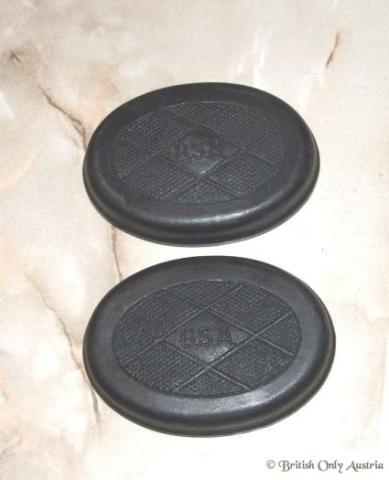 BSA Kneegrip Rubber 2- hole /Pair oval