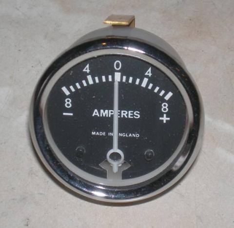 Amperemeter/Ammeter 6V 1 3/4". Lucas Nachbau