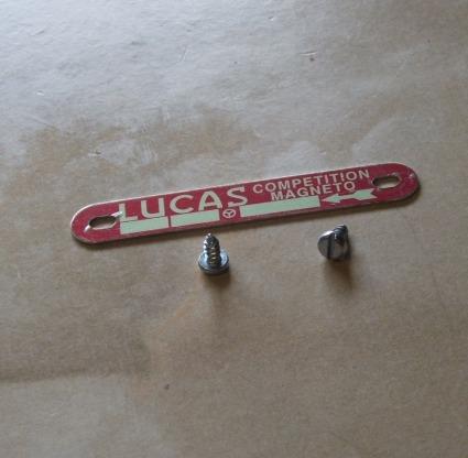 Name Tag Red COMPETITION MAGNETO with screws