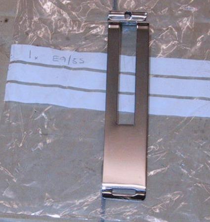 Velocette Battery Strap front Stainless 