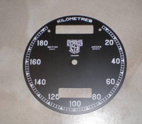 Speedo Face Plastic Smiths Jaeger Patent 20-180 km/h