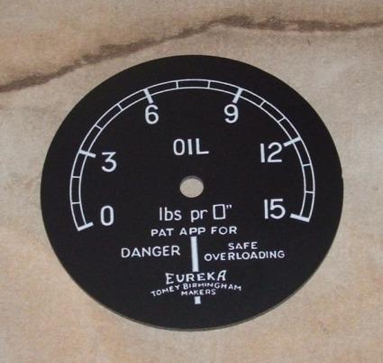 Ariel/Triumph Oil Pressure Face (Eureka)