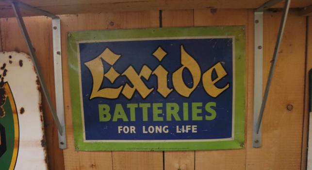Exide Batteries Sign