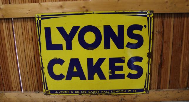 Lyons Cakes Sign