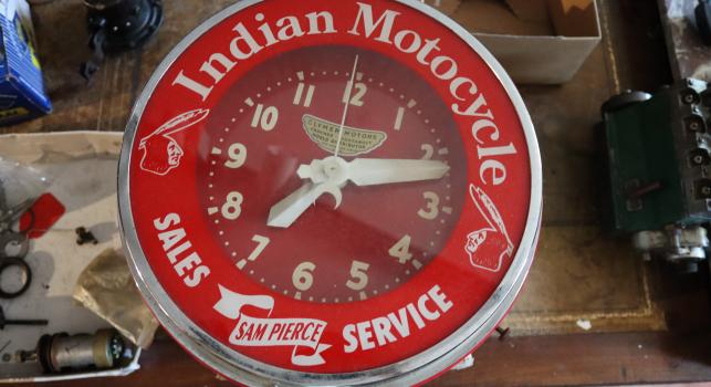 Indian Motorcycle Clock