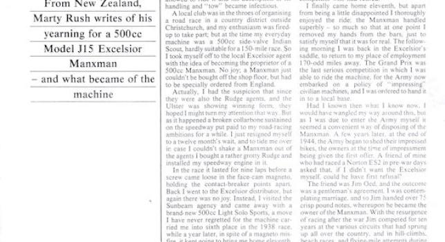 Excelsior Manxman 500cc 