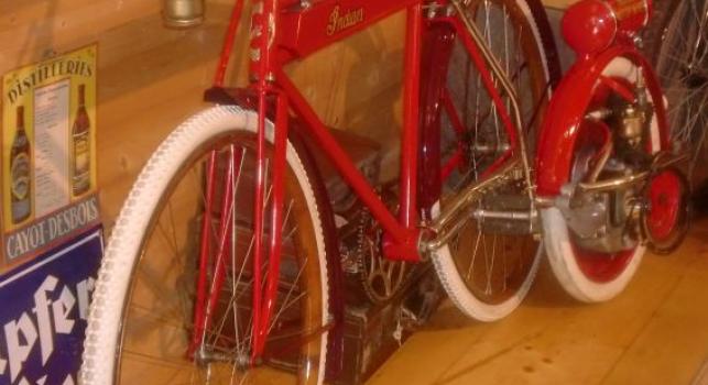 Indian Bicycle with Smith Motor Wheel circa 1915