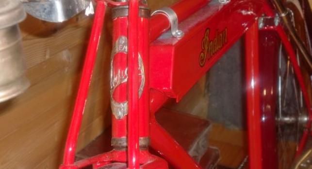 Indian Bicycle with Smith Motor Wheel circa 1915