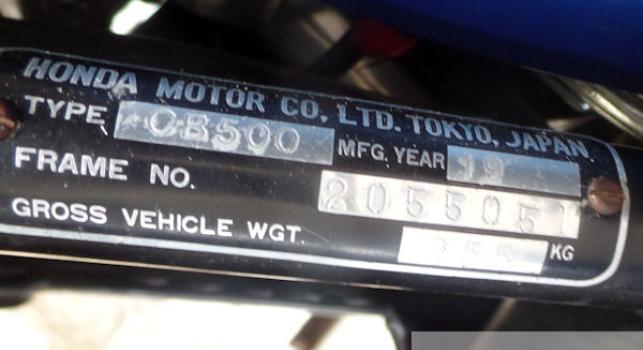 Honda CB500K1. 500cc  1972.