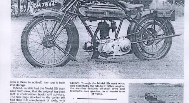 Triumph SD 1925 557cc original paint