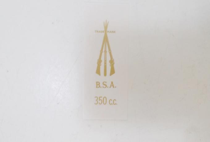 BSA Rear Number Plate Bracket Transfer 350cc