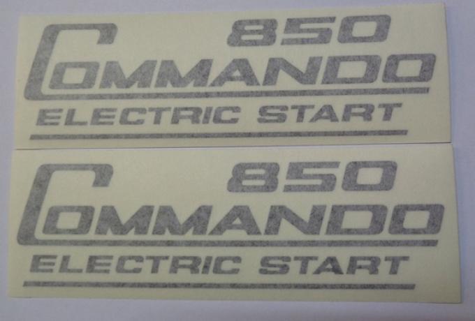 Norton Commando 850 Side Panel Sticker, Black /Pair