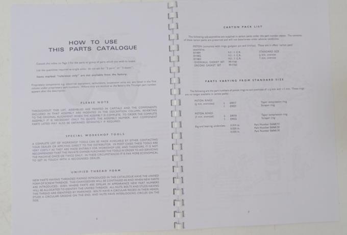 Triumph Blazer, Trail Blazer 250cc Parts Book 1971