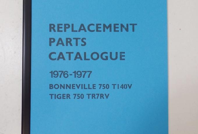 Triumph Bonneville, Tiger 1976-77 Parts Book
