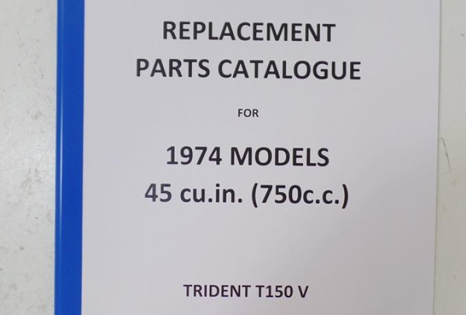 Triumph T150V Parts Book 1974