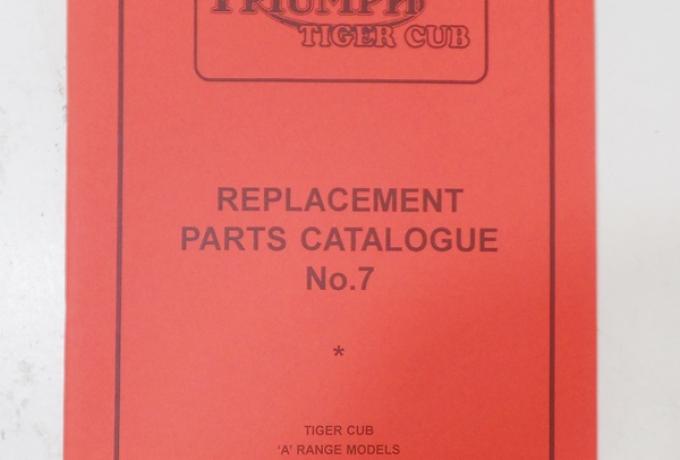 Triumph Tiger Cub Parts Catalogue No. 7