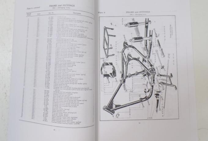 BSA Bantam D1 D3 Spares Book 1954-56
