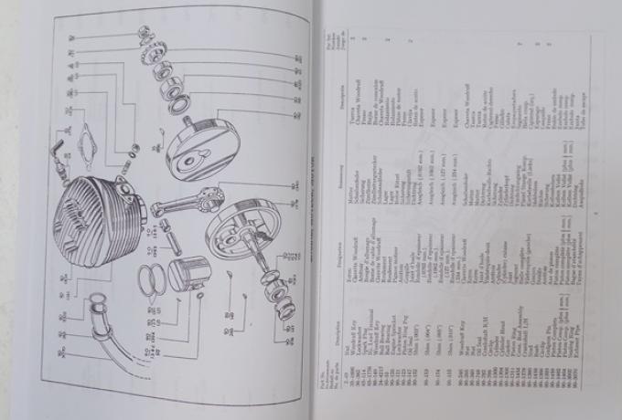 BSA Bantam Super D7  Spares Book 